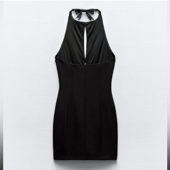 JEWEL BOW CUT OUT HALTER DRESS SIZE L - Picture 7 of 8